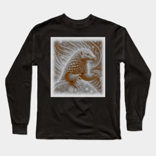 AI generated fiery pangolin from the sun Long Sleeve T-Shirt